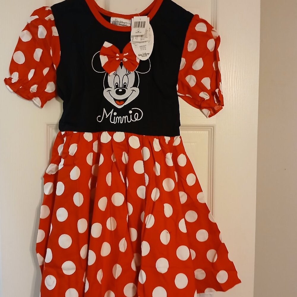 NWT ~ Disney Store Walt Disney World Parks nnie Mouse Costume Dress ~Size  M 7/8